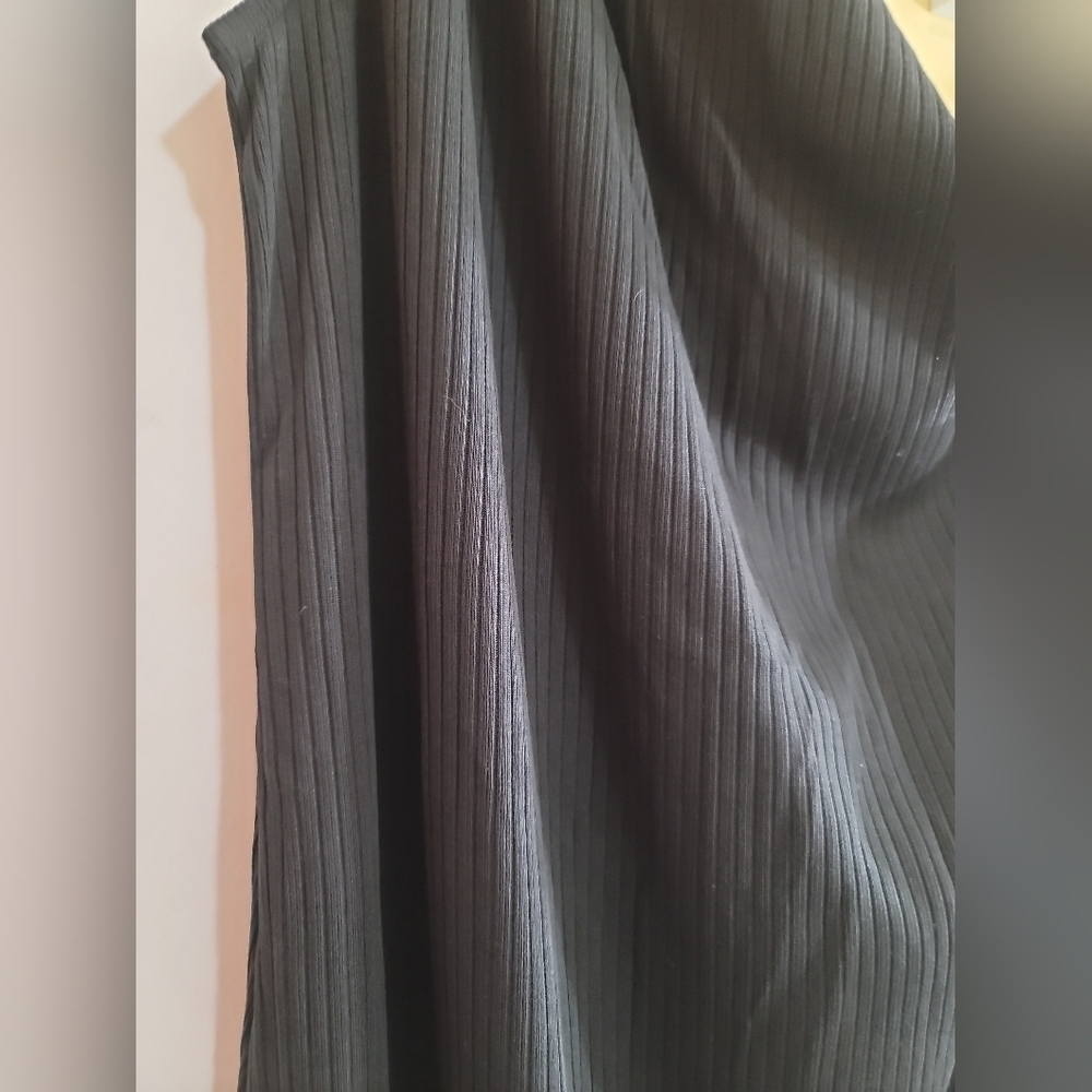 NWT GAP Ribbed One-Shoulder Midi Dress in Black XL Tall Classic Silhouette - Picture 4 of 7
